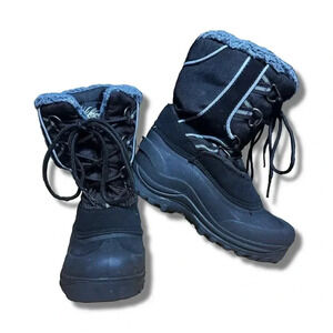 Itasca Kids' Frost Winter Boots Black Size 1 Warm Lining Snow Mid Top